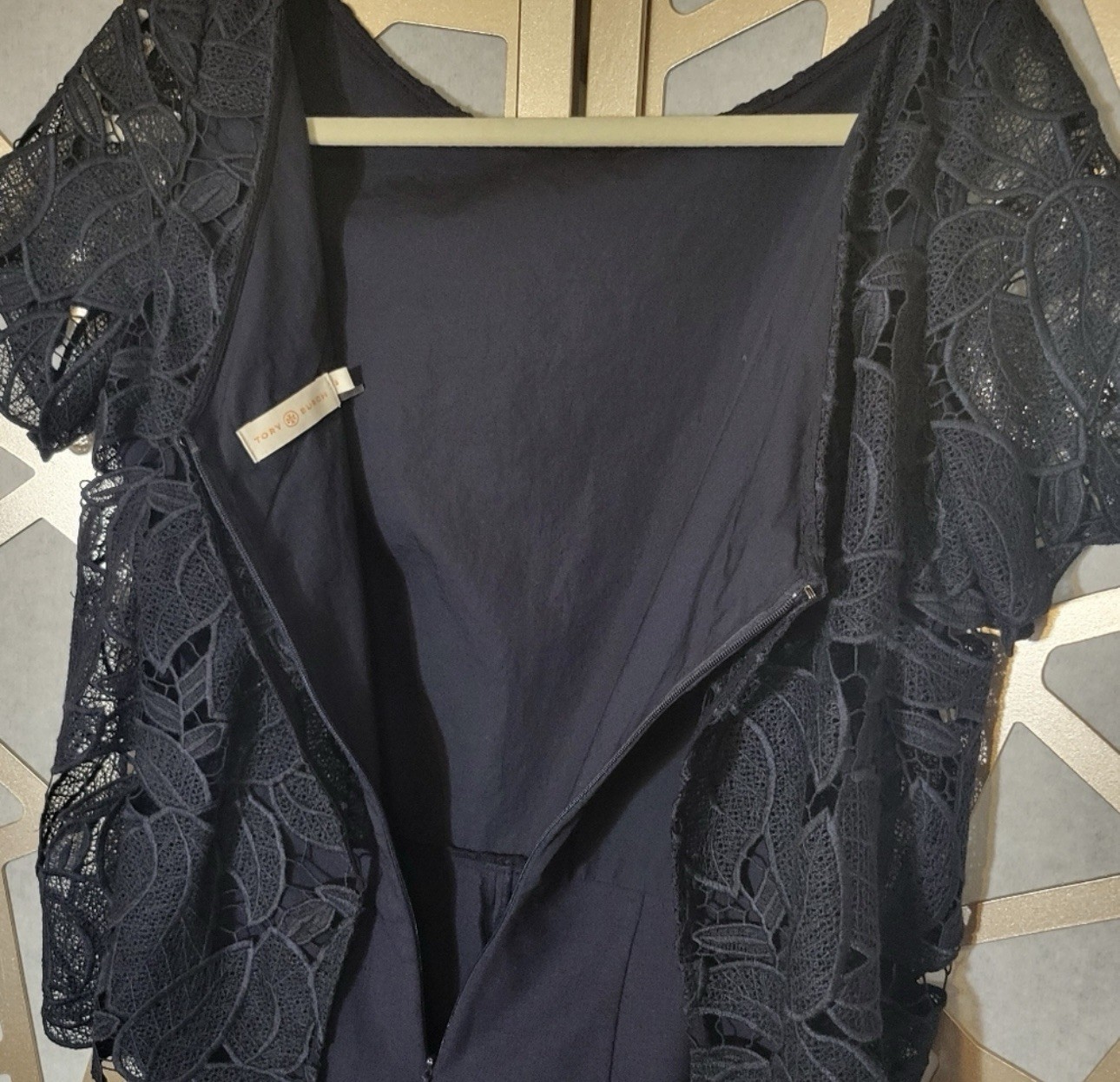 TORY BURCH navy lace Avalon jumpsuit  Size  2 thumbnail 5