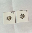 BU 1964 P+D Roosevelt Dimes 90% Silver Uncirculated with Rainbow Toning.