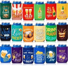 18 Pack Beer Can Cooler Sleeves Bottle One size, Multicoloured 