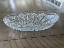 American Brilliant Period Cut Glass 7.5” Relish Tray