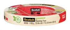 Scotch 2050-24A Beige Medium/High Adhesion Level Masking Tape 0.94 in. x 60 yd.
