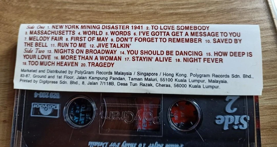 The Bee Gees : The Very Best Of The Bee Gees ( Cassette Tape ) - Image 3 of 4