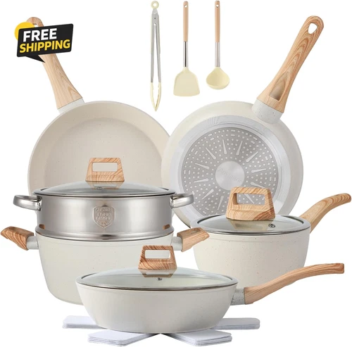 16PCS Pots and Pans Set Non Stick Cookware Set Nonstick with Cooking Set