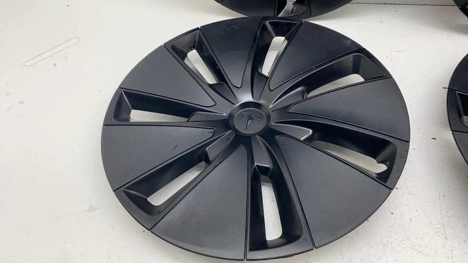 ⭕ 2024-2025 Model 3 SET of 4 Wheel Rim Cover 18" Photon Center Cap 1344251-P0-B Foto 3 de 4