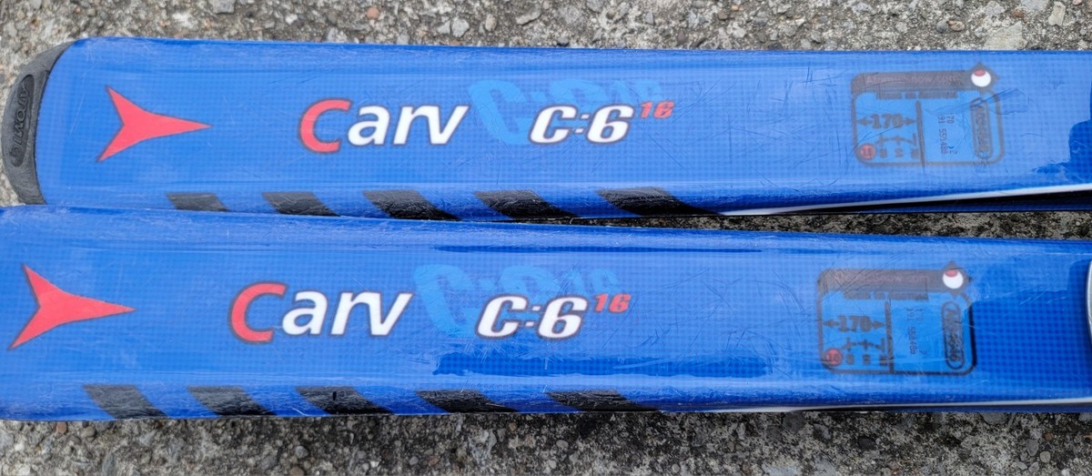 2 sets of Atomic Carv C:6 16 Skis + Salomon C509 Adjustable