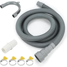 5ft Washing Machine Drain Hose Extension Kit, Universal 7PCS Set with Flexible H