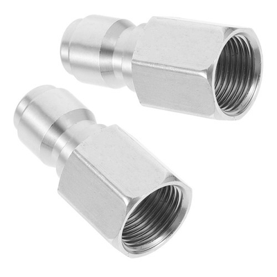 #ad 2 Pcs Hydraulic Adapter Pressure Washer Hose Connector Air Quick Fittings $16.39