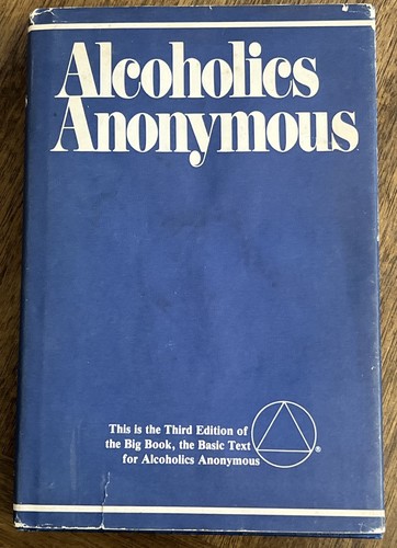 AA Big Book Alcoholics Anonymous 1976 3rd Edition Dustcover 1989 33rd printing