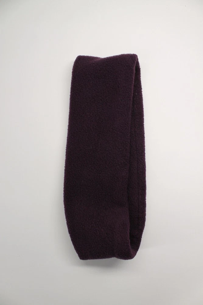 Extra large plain purple fleece winter ear warmer ski headband
