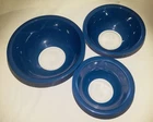 Pyrex Blue Glass Mixing Bowl Bakeware 322 1 L, 323 1.5 L, 325 2.5 L Set Of 3