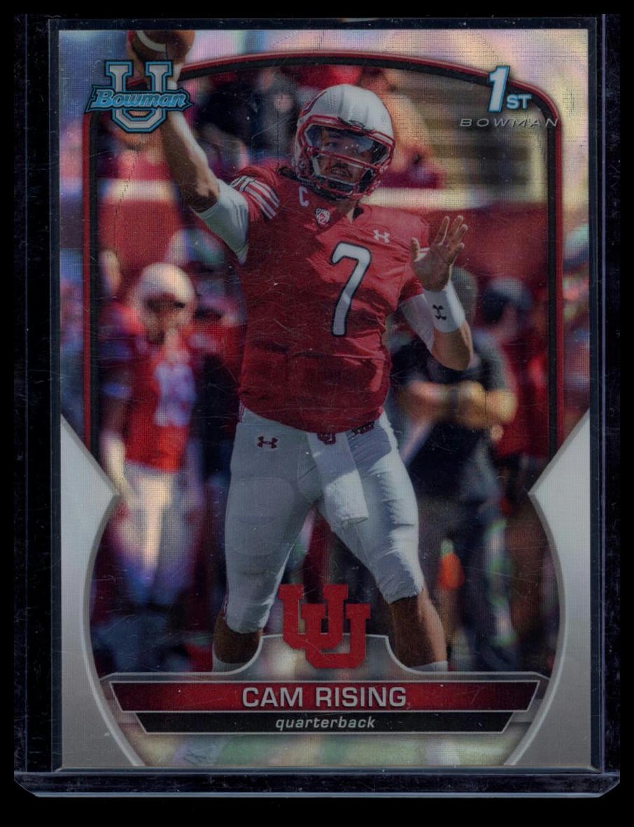 2022 Bowman University Chrome #76 Cam Rising Lava Refractor #/100