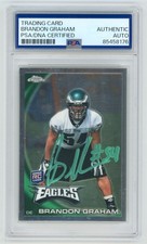 BRANDON GRAHAM Eagles Signed 2010 Topps Chrome ROOKIE Card PSA Auto C56