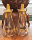 Vintage MCM Pyrex Corelle Butterfly Floral Gold Salt & Pepper Shakers Set