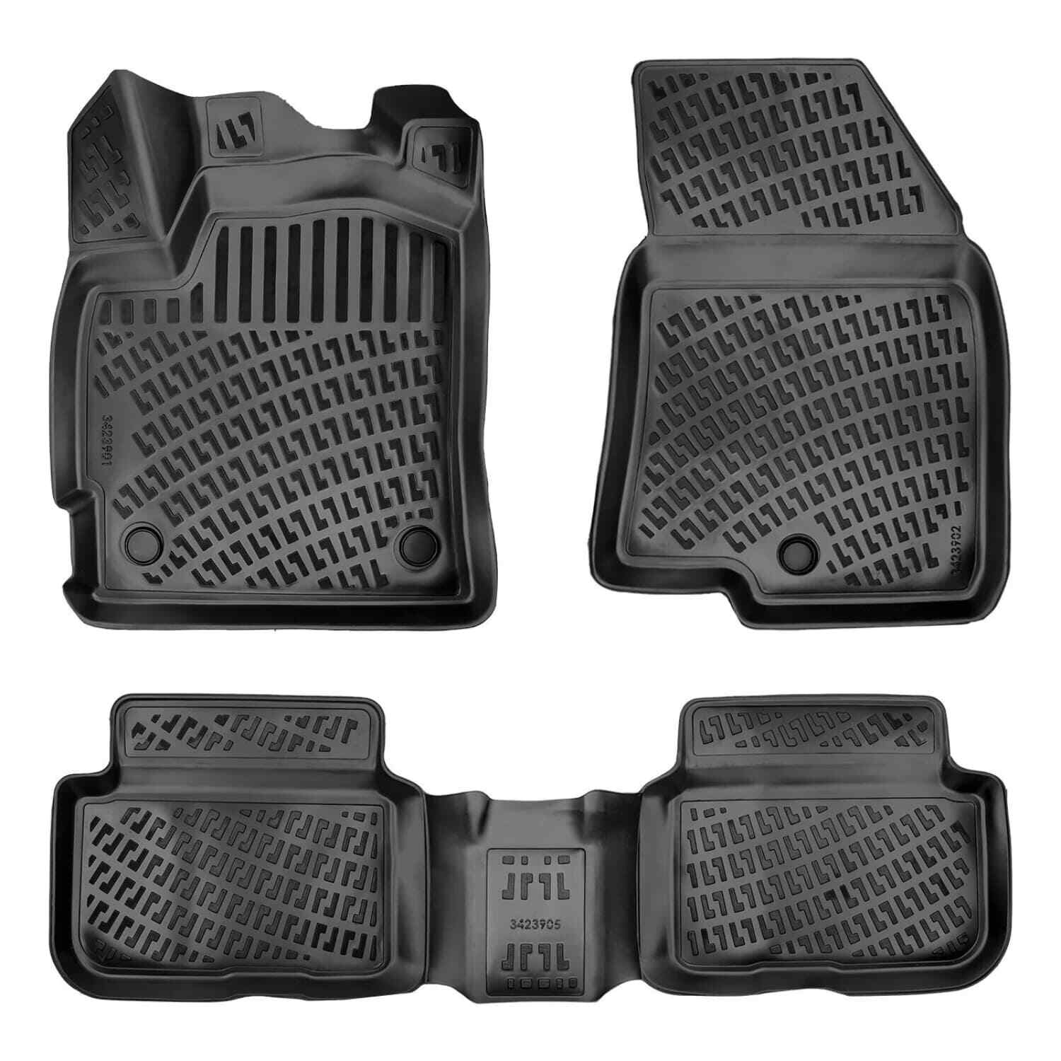Tapis de voiture 4D Renault Taliant 3 2021-2024 en TPE premium noir