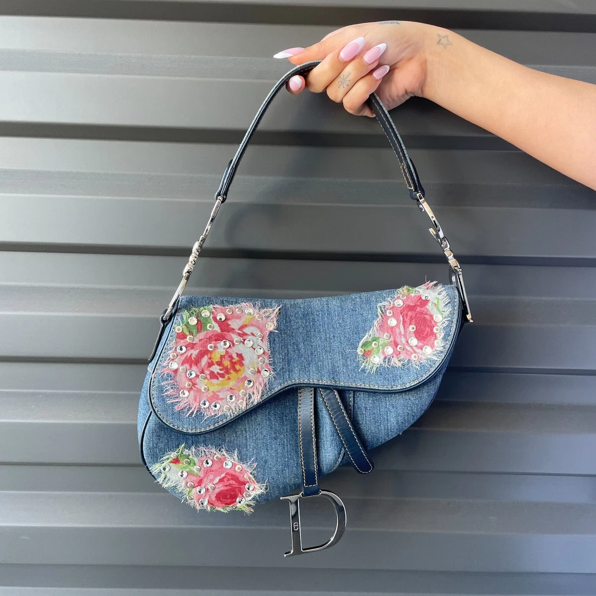 Dior denim bag sales