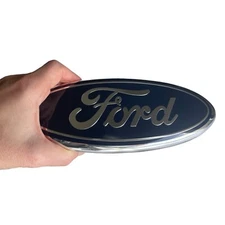 Ford Truck 9 inch Navy Chrome Emblem – Front Grille & Rear Tailgate Badge