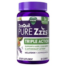 Zzzquil PURE Zzzs Triple Action 6Mg Melatonin Gummies 3X Melatonin Sleep Aid