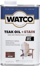 Watco 348759 Teak Oil Plus Stain, One Step Protection  1 - Quart  Greystone
