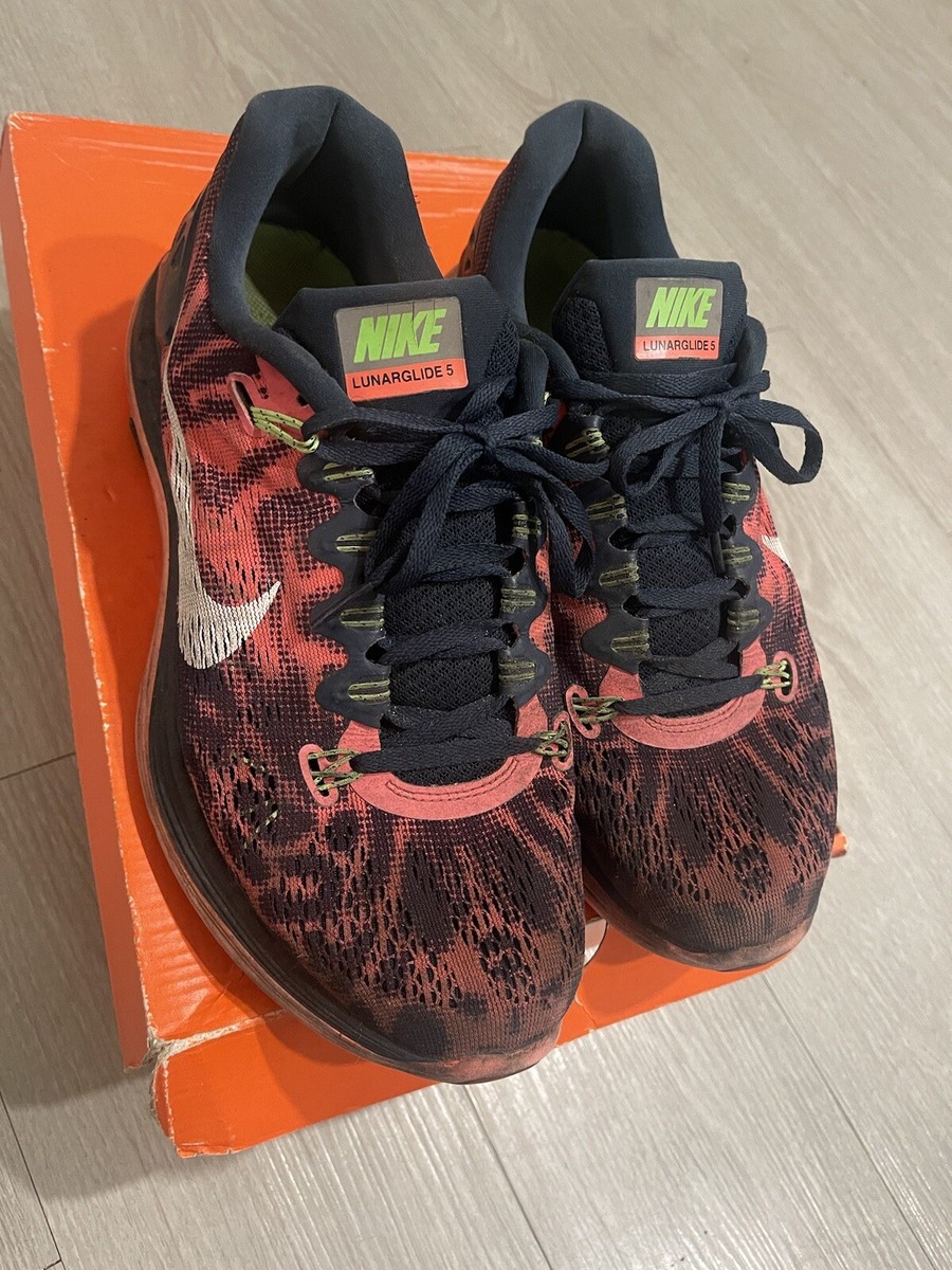 Size 10.5 - Nike LunarGlide+ 5 Premium Atomic Red | eBay