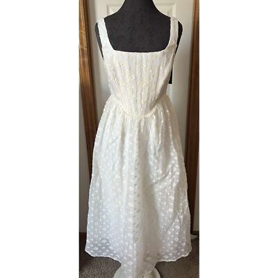NEW Lulus White Lace-Up Corset Midi Dress  Size S | eBay