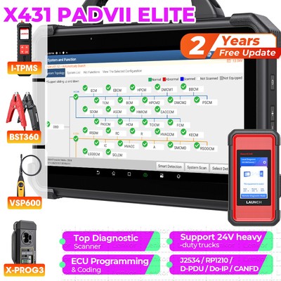 LAUNCH X431 PAD 7 VII Diagnosegerät ECU PROGRAMMIER X-PROG3 i-TPMS BST360 VSP600