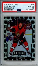 2020-21 Upper Deck Allure Josh Norris 78 2005 Shield Rookie PSA 10 Senators POP1