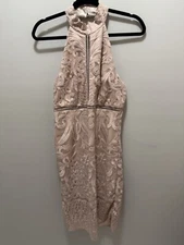 Revolve Bardot Hana Lace High Neck Halter  Blush Size 10 L