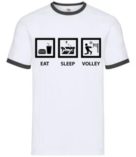 Eat Sleep Volleyball - Mens Ringer - Volley Ball