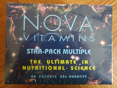 NOVA Star Pack Multiple Vitamin & Minerals 28 Packets 224 Caps A E B C D Calcium