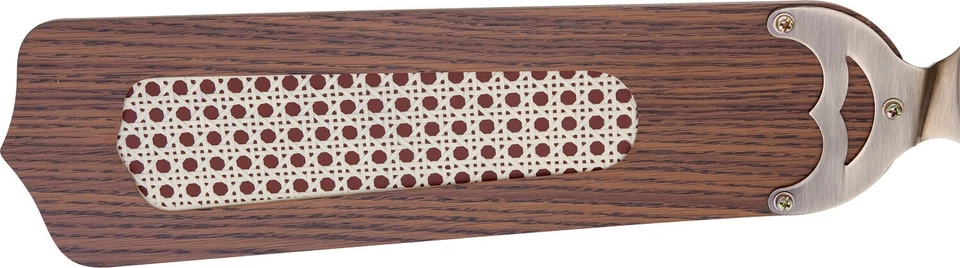 Ventilatore da Soffitto con Luce Champion Ottone Quercia Radiatore Lampada Retrò - Immagine 3 di 4