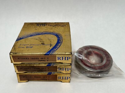RHP 7206ETTULP4 Bearing 30x62x16 mm 7206-E-T-TUL-P4 7206X3TADULEP7 England 3 Pcs