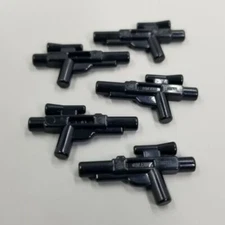 Lego Star Wars - Lot of x5 Short Blaster Gun Weapon - NEW Black 58247