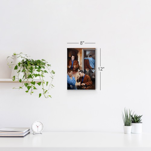 Sexy Homosexual Couple Drinking LGBT Half Nude Gay Canvas Wall Art Print - Picture 5 of 7