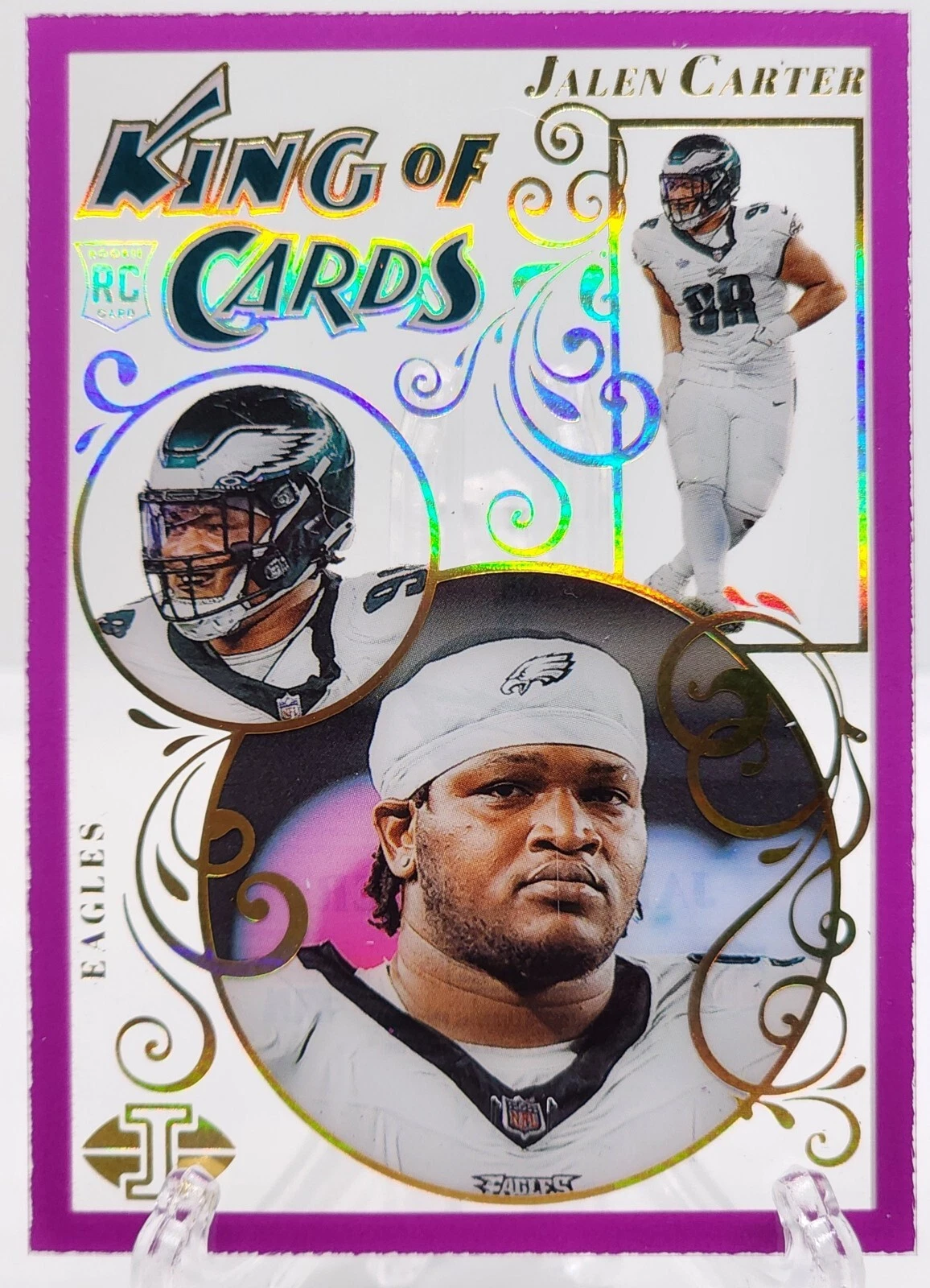 2023 Illusions Jalen Carter King of Cards #18 Purple **1/1** Rookie RC Eagles