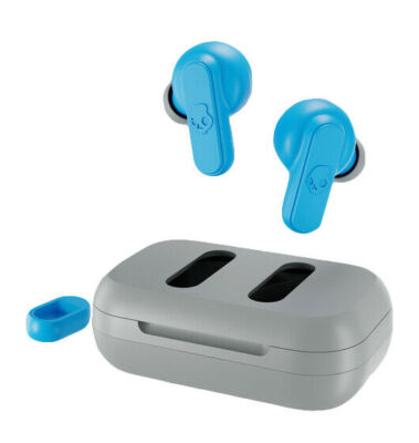 Skullcandy Dime Wireless In-Ear Headset - Light Gray/Blue