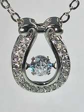 Silver Horseshoe imbedded with Swarovski Crystal Clear