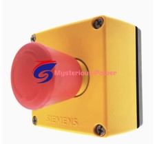 1PC NEW FOR Siemens mushroom head emergency stop button box 3SB3801-0EG3 2NC