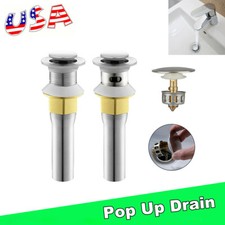 2pcs 1-1/2" Bathroom Sink Stopper Bullet Core Bounce Pop Up Drain w/ Overflow
