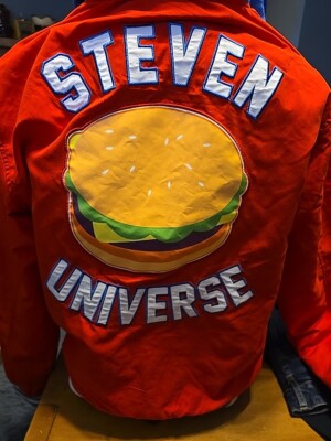 Steven Universe Cartoon Network Varsity Jacket Men Small Red