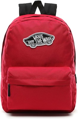 vans realm backpack red