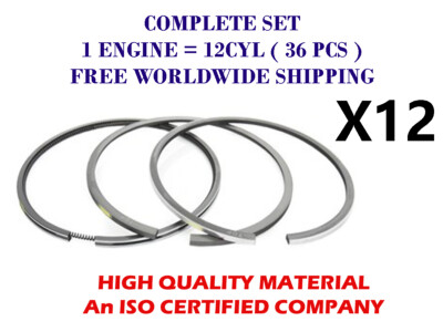 fits Piston Rings Set Isuzu 12PB1 10PB1 8PB1 Truck 79-8052-0000 1-12121-043 1Cyl