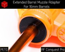 Extended Barrel Muzzle Adapter for 16mm Barrels PETG for Adventure Force Conq