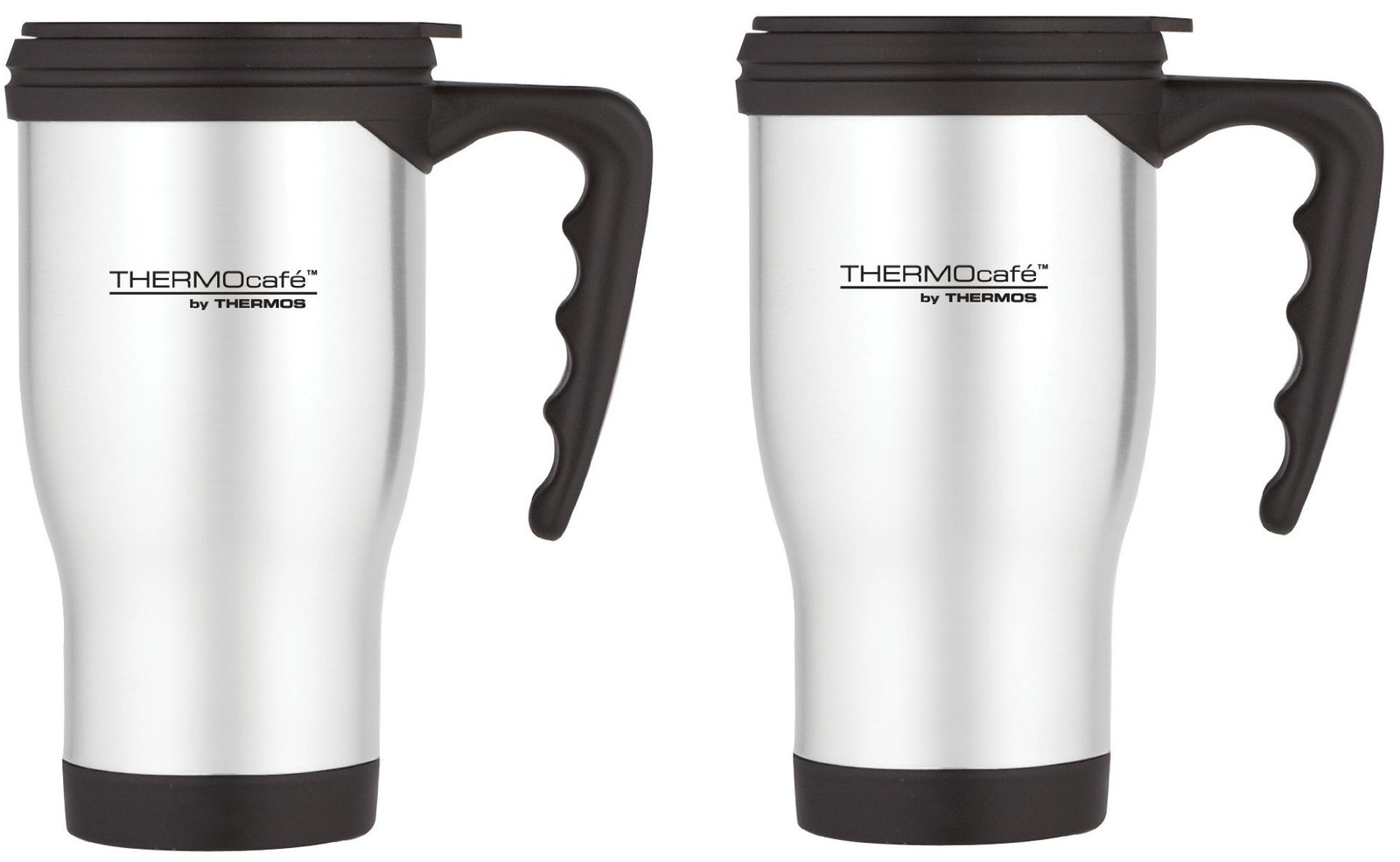 2x Thermos Thermocafe 2060 Stainless Steel Travel Car Mug Beaker Cup 0