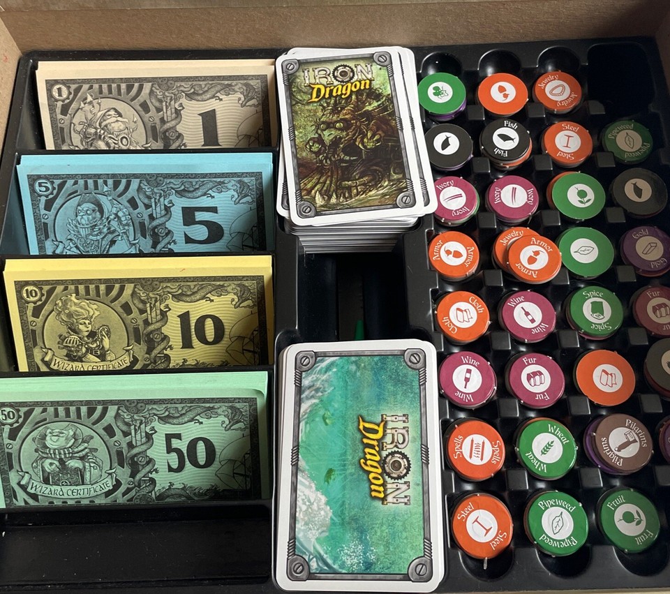 Iron Dragon Board Game 100 Complete Mayfair Games Darwin Bromley Tom