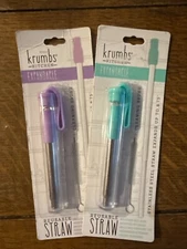 Krumbs Kitchen Straw Portable Cleaning Brush Reusable, Expands, Travel, NWT NIP