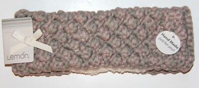 Lemon Women's Popcorn Meadow Hand Made Knit Headband - One Size - Buff - NEW