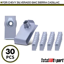 30Pcs Multi-Purpose Extruded U-Nut Zinc for Chevrolet Buick GMC M4.2-1.41 (#8)