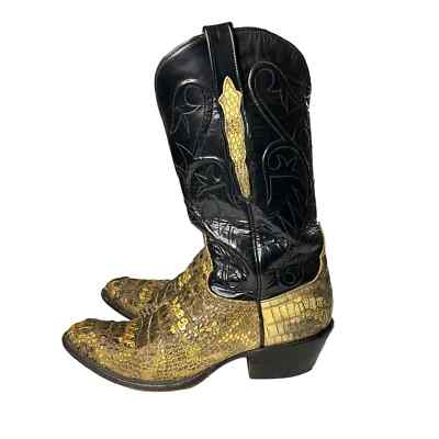 RARE Lucchese American Alligator Exotic Head Cut Cowboy 