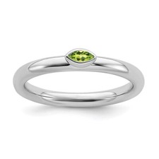 Sterling Silver Stackable Expressions Peridot Ring