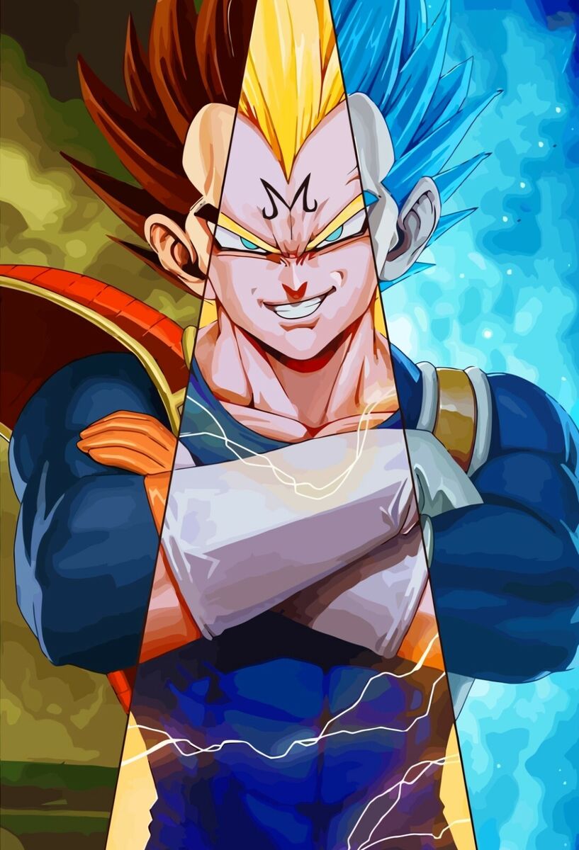 Vegeta Super Saiyan Blue Evolution Poster, Exclusive Art